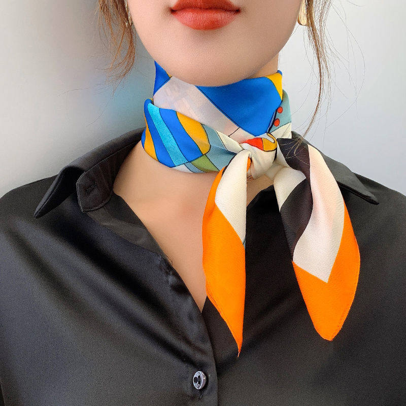 丝巾女2025新款小方韩版气