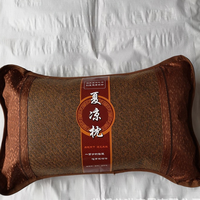 儿童学生凉席枕头含芯麻将
