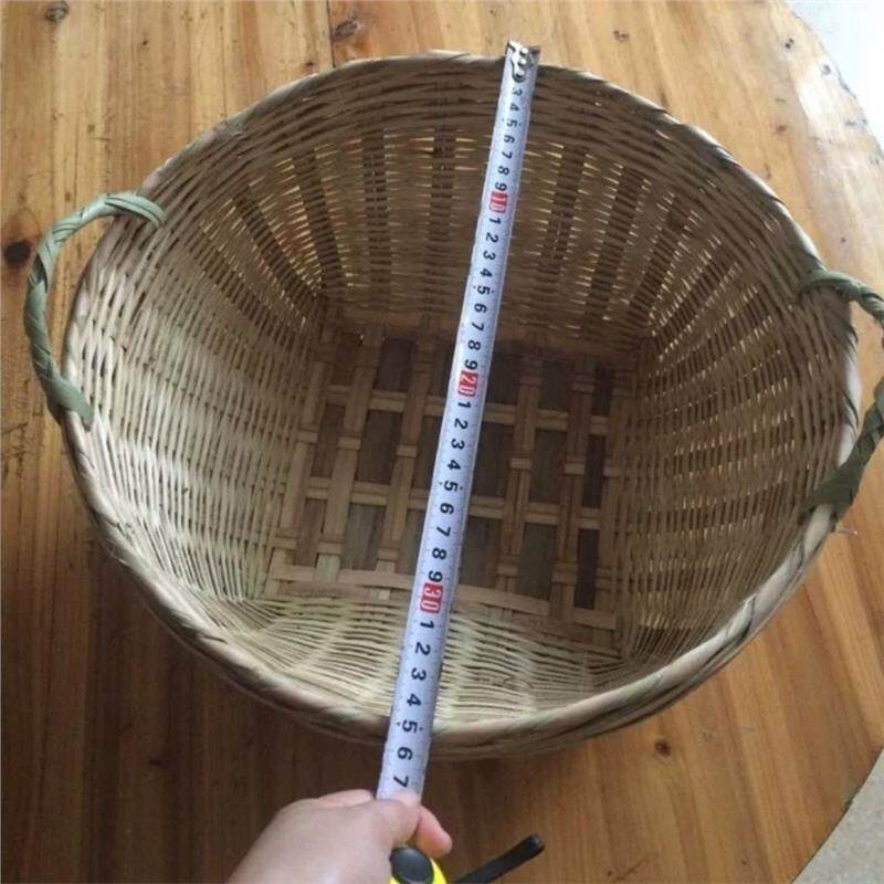 竹编织品手提竹篮有耳竹筐水果篮鸡蛋筐竹箩竹篓家用编织箩筐