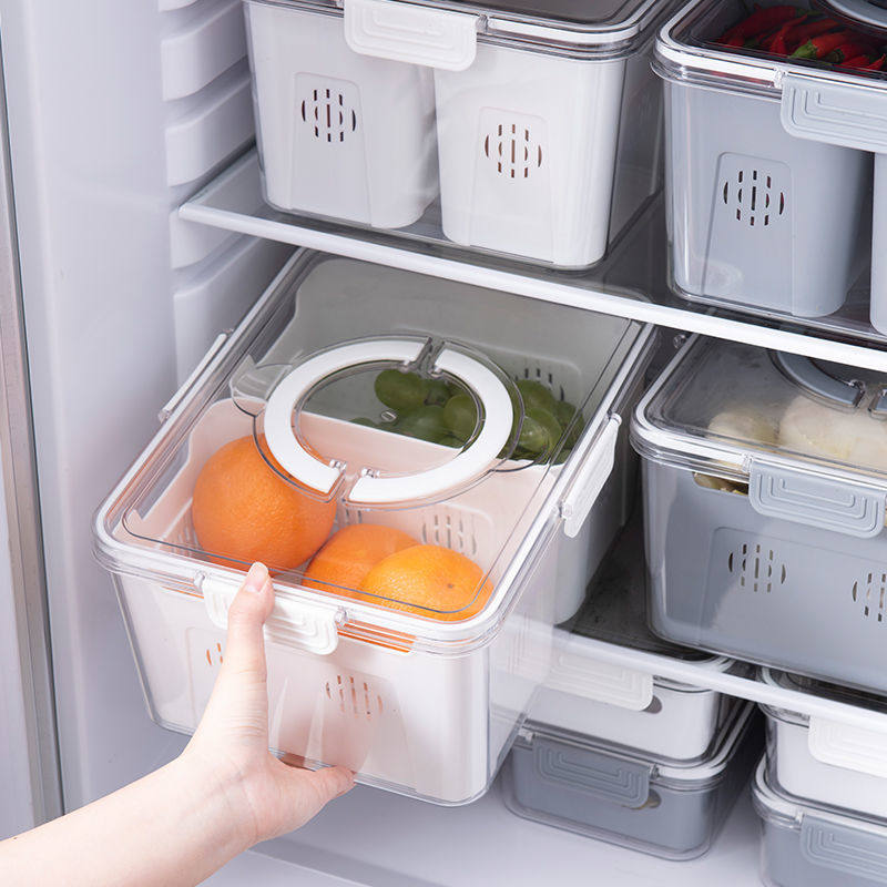 日式双层食品级塑料沥水篮