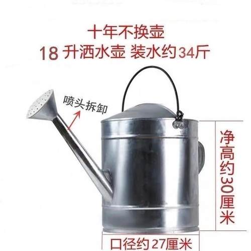 农用水壶浇菜不锈铁皮洒花