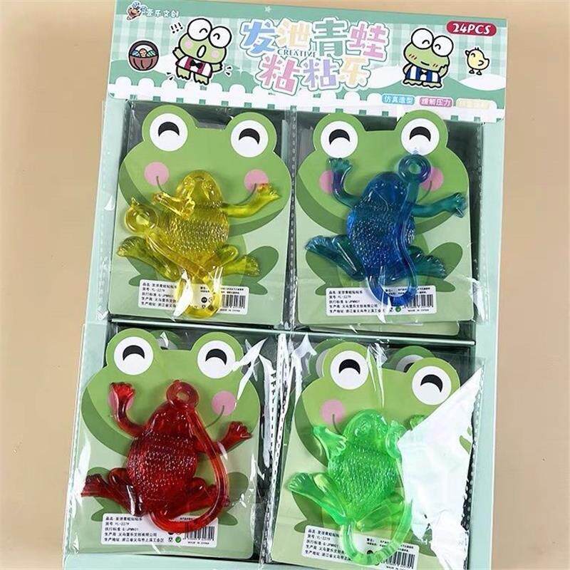 新款24入青蛙粘乐仿真手玩