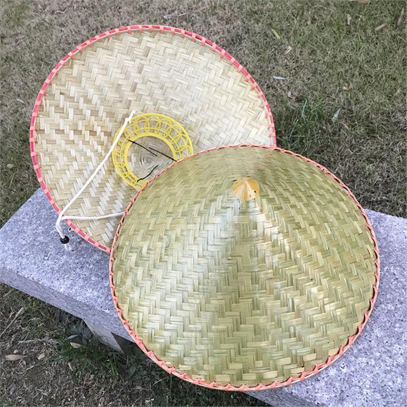 大檐斗笠头层竹皮户外遮雨