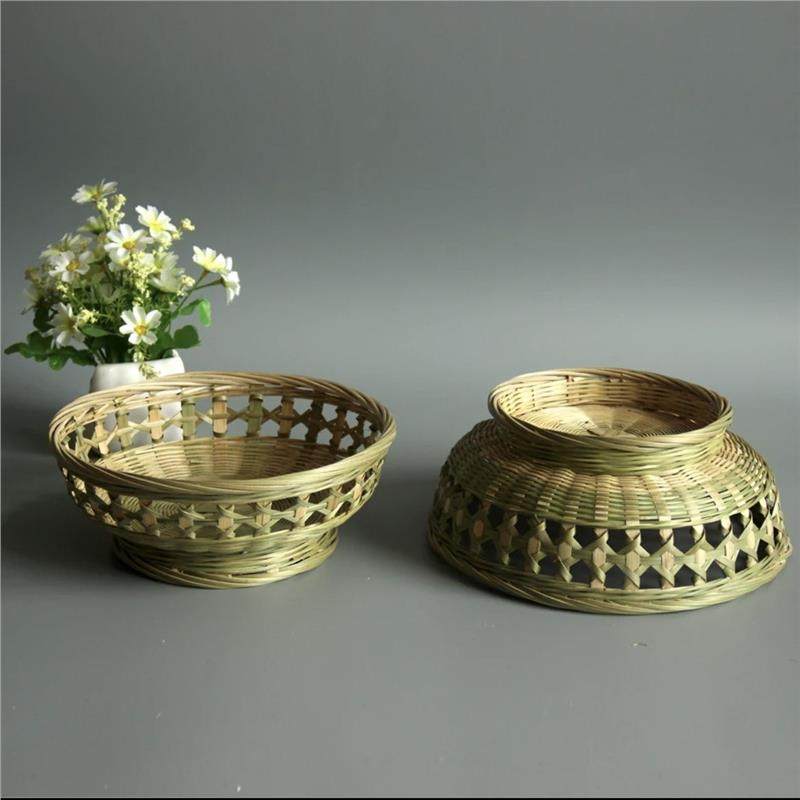 竹篮竹编篮带底座水果篮家用馒头筐竹制品竹厨房洗菜篮圆形淘米篮,特色手工艺,竹编/竹雕,淘宝优惠券,粉丝福利购,淘宝优惠卷