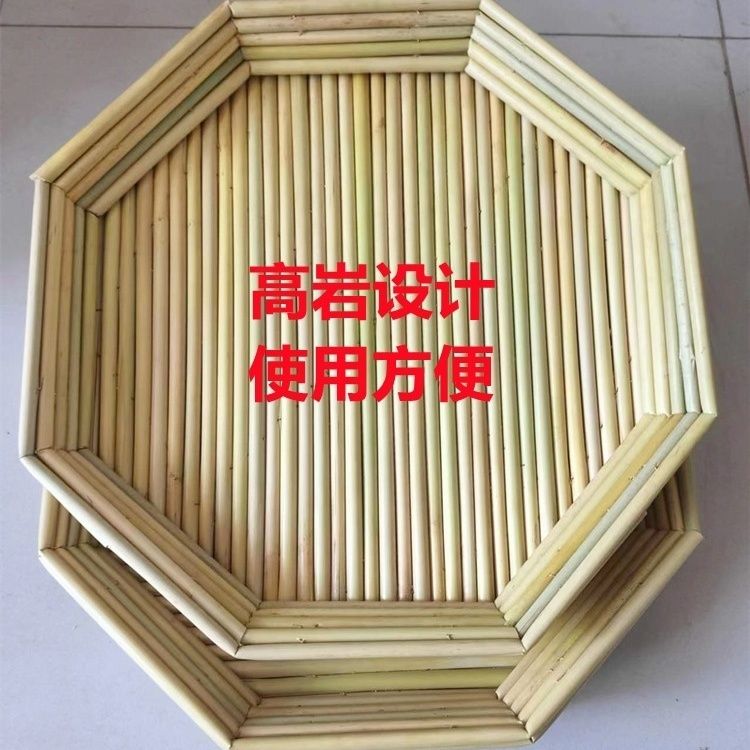 手工制作高粱杆八角盖帘簸