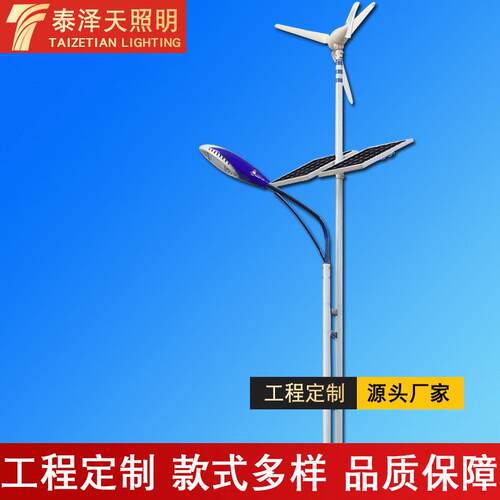 中山工厂工程风能光能发电路灯8米10米一体化led风光互补路灯