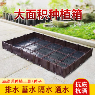 楼顶特大蔬菜种植箱 家庭院子户外 阳台种菜盆长方形花箱花槽花盆