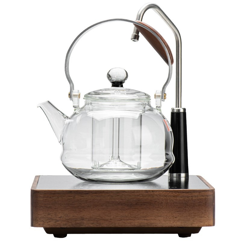 秦艺煮茶壶蒸茶器家用烧水壶泡茶玻璃茶具电热抽水一体电陶炉