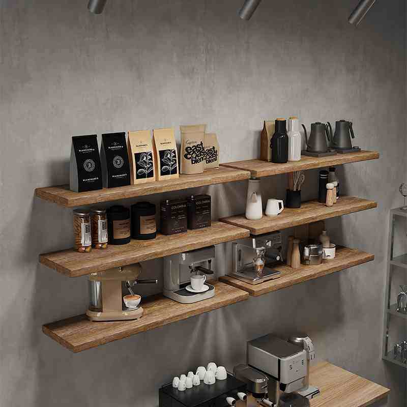 实木墙上置物架墙壁一字隔板收纳悬空民宿电视柜咖啡厅茶室背景墙,住宅家具,搁板/置物架/家用陈列架,淘宝优惠券,粉丝福利购,淘宝优惠卷