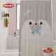 卡通可爱浴帘防水防霉套装 免打孔洗澡浴室卫生间隔断门帘布淋浴间
