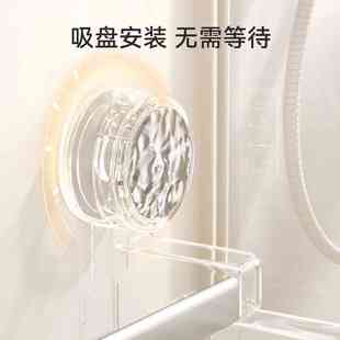 吸盘拖鞋挂架卫生间免打孔可伸缩双层拖鞋沥水架浴室鞋子收纳神器