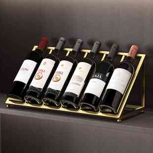 红酒架子斜放高端红酒架家用桌面斜放酒瓶架子创意葡萄酒柜摆件餐
