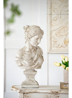 ABHOUSE美国设计师做旧人摆件装客厅艺术品软复古像工艺品雕塑