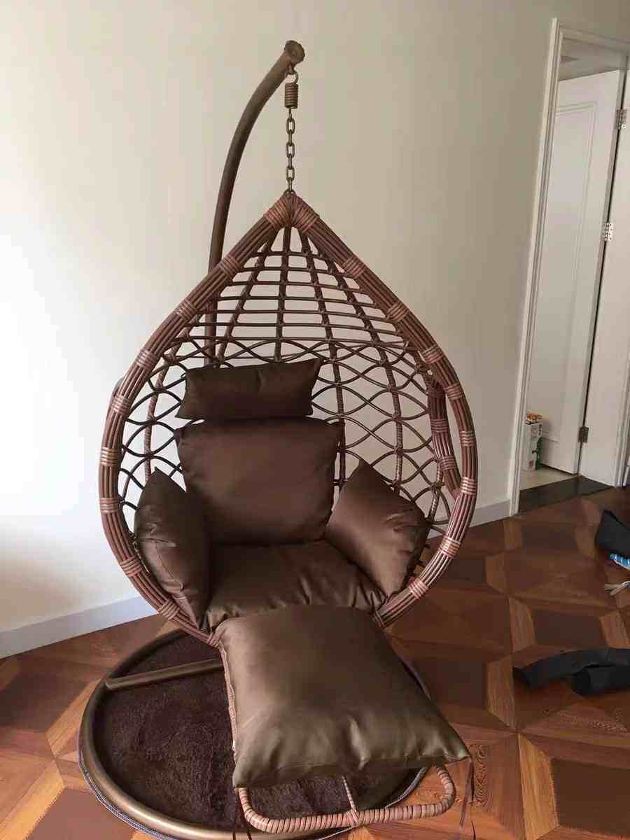 室内家用懒人脚踏吊床吊篮藤椅单人双人阳台鸟巢户外秋千摇篮吊椅