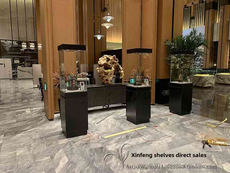 木质博物馆古董展示柜文物收藏品玉瓷器珠宝玻璃柜产品展览柜台文