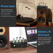 高保真管歌唱放大器Mm Mc唱机转盘磁带放大器桌面T9胆汁前置放大