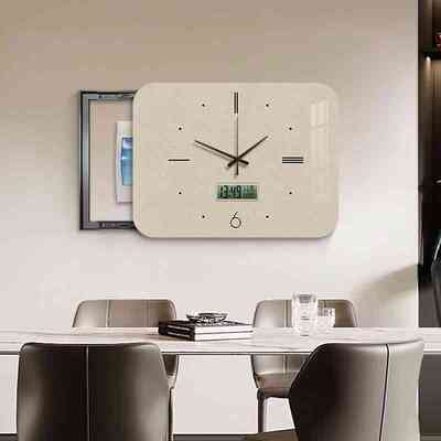 电表箱装饰画带钟表万年历时钟挂钟电闸配电箱遮挡挂画遮丑免打孔