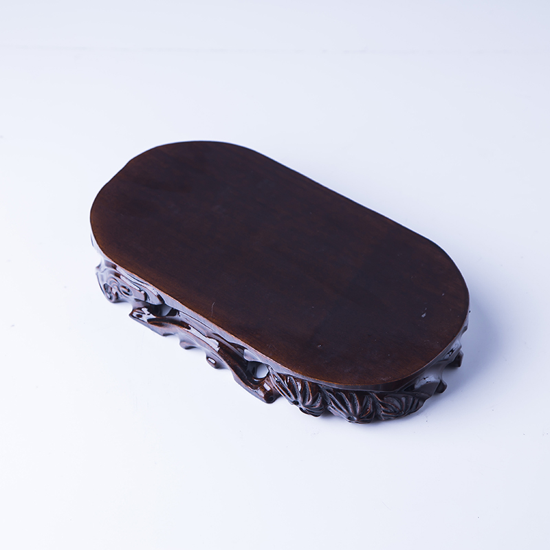 根雕底座花瓶花盆底托盘栽崖柏鱼缸工艺品摆件实木托盘 石头底座