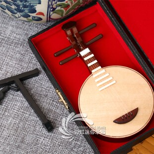 手工制作迷你月琴模型配娃民族乐器送国外客户毕业礼物幼儿园教学