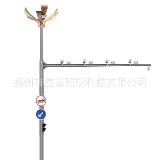 玉兰灯多杆合一共杆合杆智慧路灯指示牌综合杆生产厂家L型T型F型