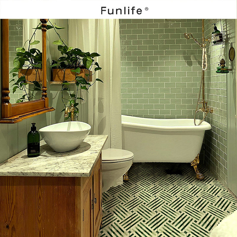 《Bloom》卫生间防水法式自粘地板贴纸PVC厨房法式清新瓷砖贴自粘