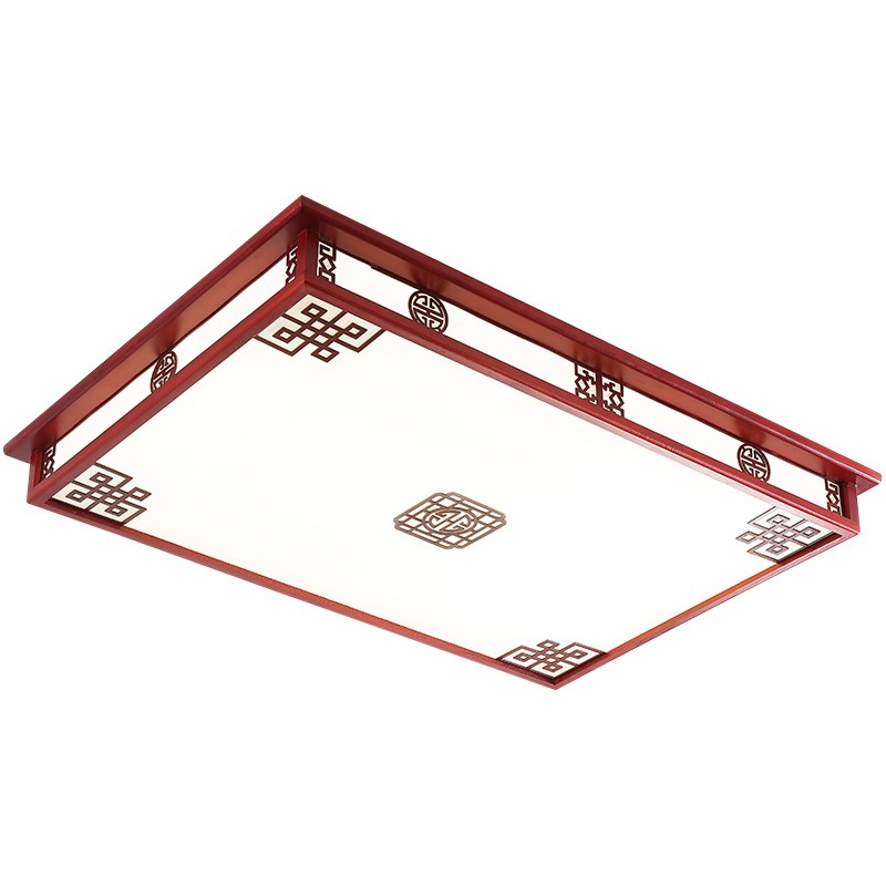 新中式吸顶灯客厅卧室餐厅书房灯中国风实木仿古灯具长方形led灯