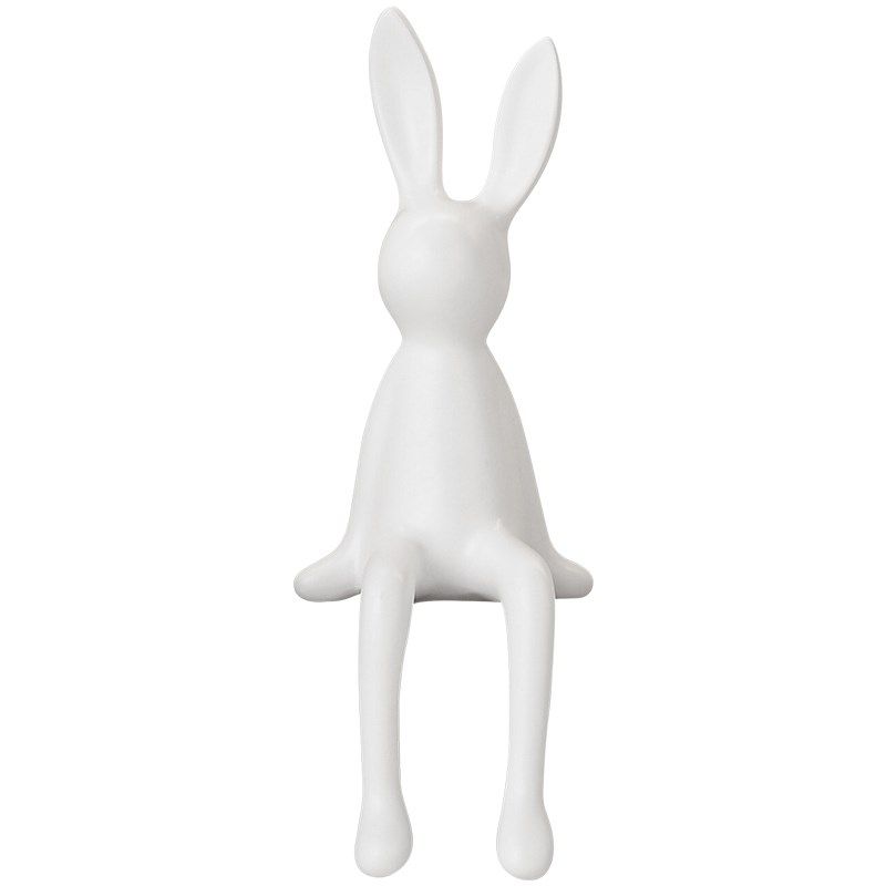 意式极简电视柜台面壁龛摆件长耳兔坐姿客厅玄关装饰品高级感小众