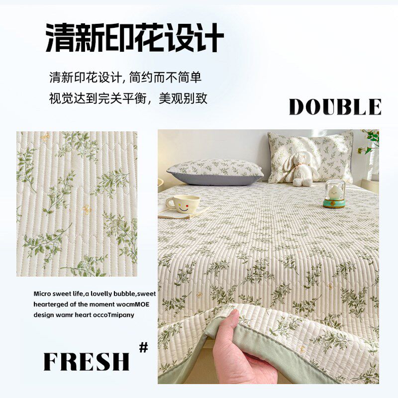 A类针织棉夹棉床盖2025新款加厚床单三件套榻榻米专用床单炕盖单