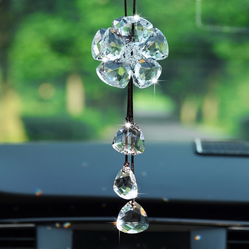 适用奔驰宝马奥迪汽车高档水晶天鹅挂件吊饰车内装饰品挂饰吊坠女