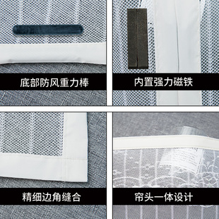 磁性磁铁对吸纱门加密纱窗家用卧室隔断帘 魔术贴防蚊门帘夏季