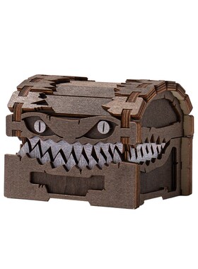 61号铺!小心被咬!怪物宝箱收纳盒子木质创意工艺品摆件地下城