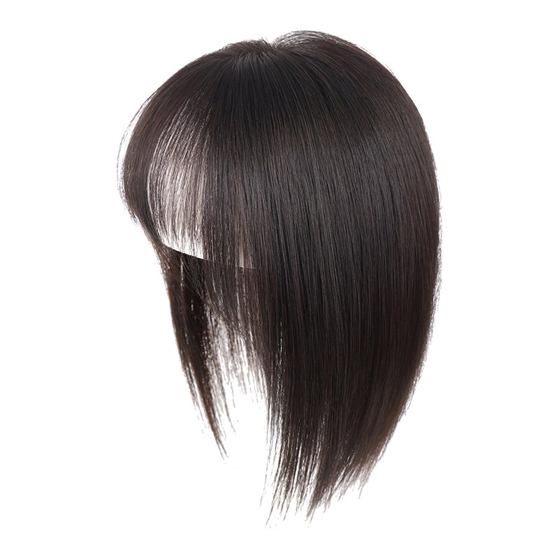 假发女片头顶补发真发刘海假发自然蓬松高颅顶发片增发遮头顶白发