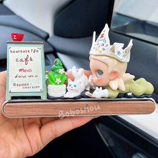 泡泡玛特允许这一切特斯拉汽车中控台装饰品创意车内摆件高级感女