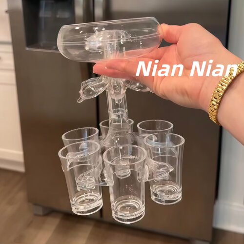 可调酒六杯分流莲花瀑布分酒器