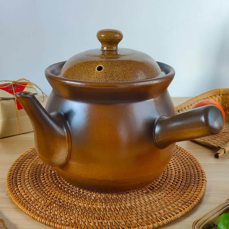平定老式中药煎锅家用熬药砂锅专用药锅熬药无釉药壶煎锅药罐明火