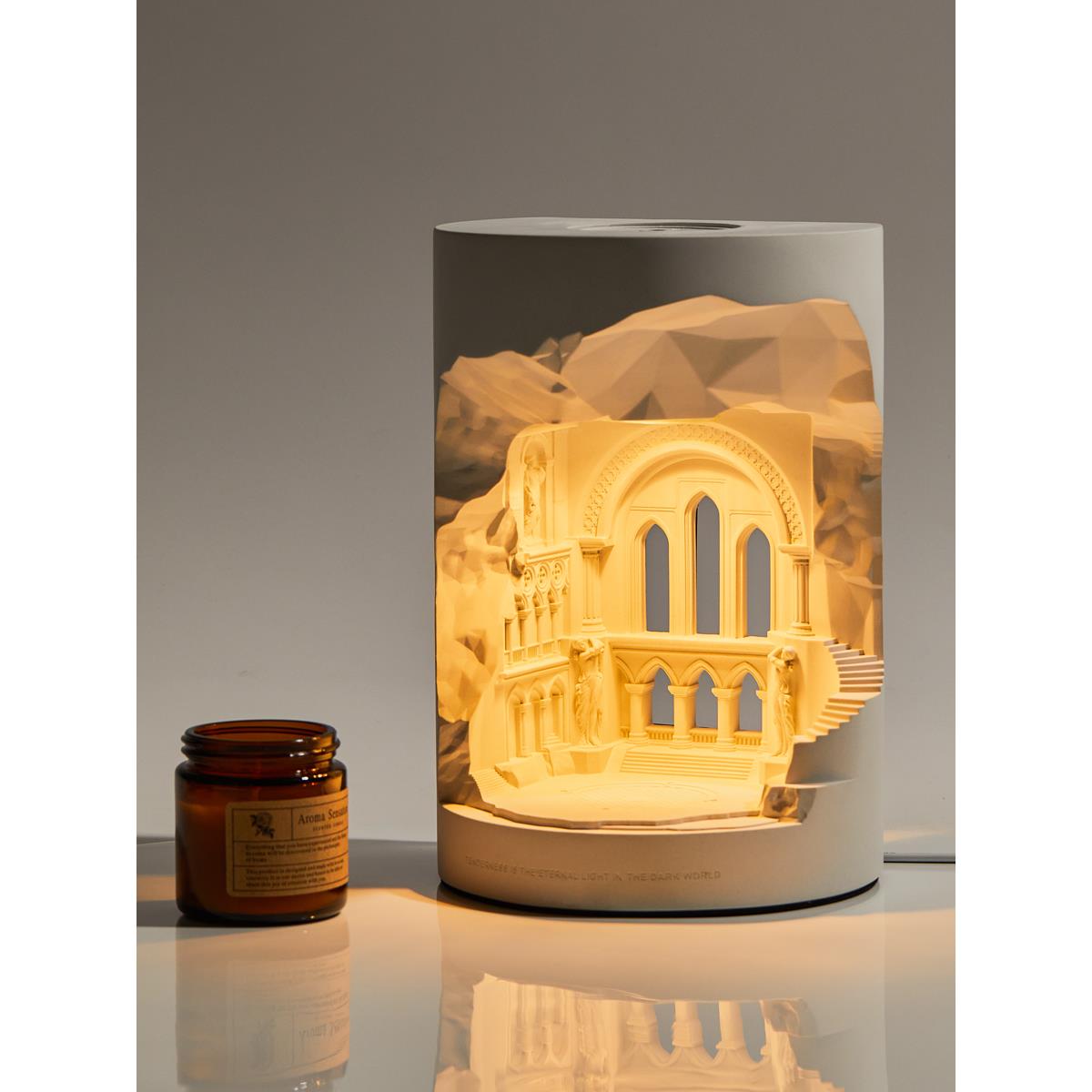 壁光里融蜡灯礼物氛围香薰灯烛灯新婚生日结婚礼盒台灯水泥小夜灯