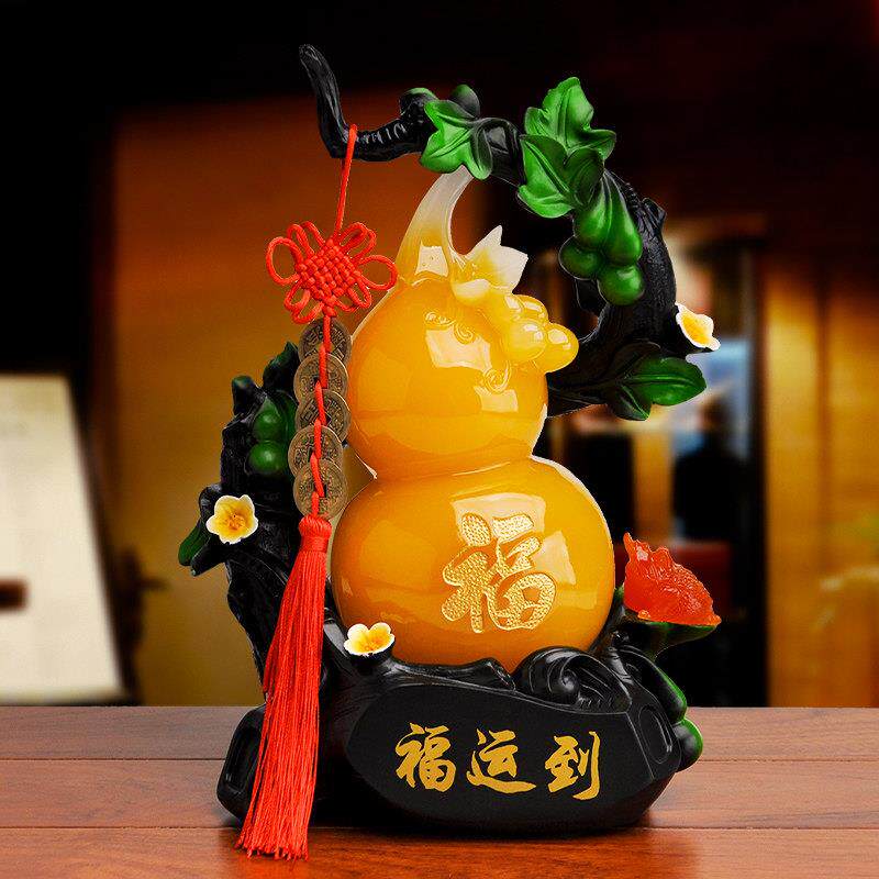 中式保平安招财葫芦家里玄关电视柜两边酒柜家居装饰品摆件工艺品