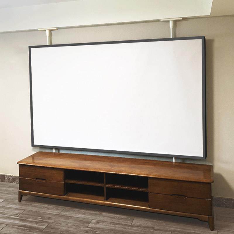 投影幕布支架电动幕画框幕手拉幕简易幕撑杆式支架幕免打孔壁挂