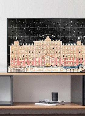 布达佩斯大饭店拼图框框1000件75X50拼图相框墙挂铝合金相框