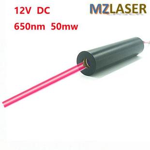 12V650nm50mw红光激光模组密室光柱点状传感发射器红光准直激光