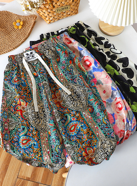 男女童夏季裤子2025宽松休闲夏季薄款冰凉中大童灯笼裤儿童防蚊裤