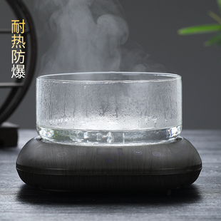 耐热玻璃茶洗加热消毒锅电陶炉煮茶杯平底杯洗盆茶碗茶道零配