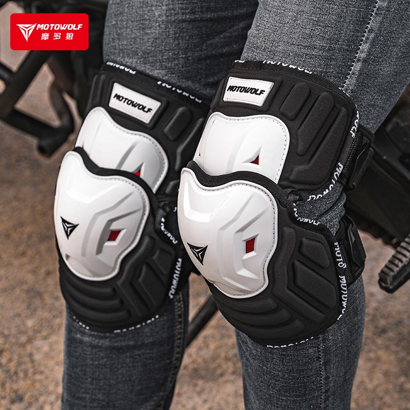 摩多狼摩托车护膝防摔短款护具赛车机车骑士装备四季骑行防风保暖
