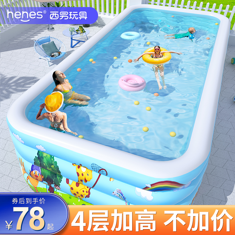 儿童充气游泳池加厚大人小孩宝宝婴儿泳池家用大型水池男女孩玩具
