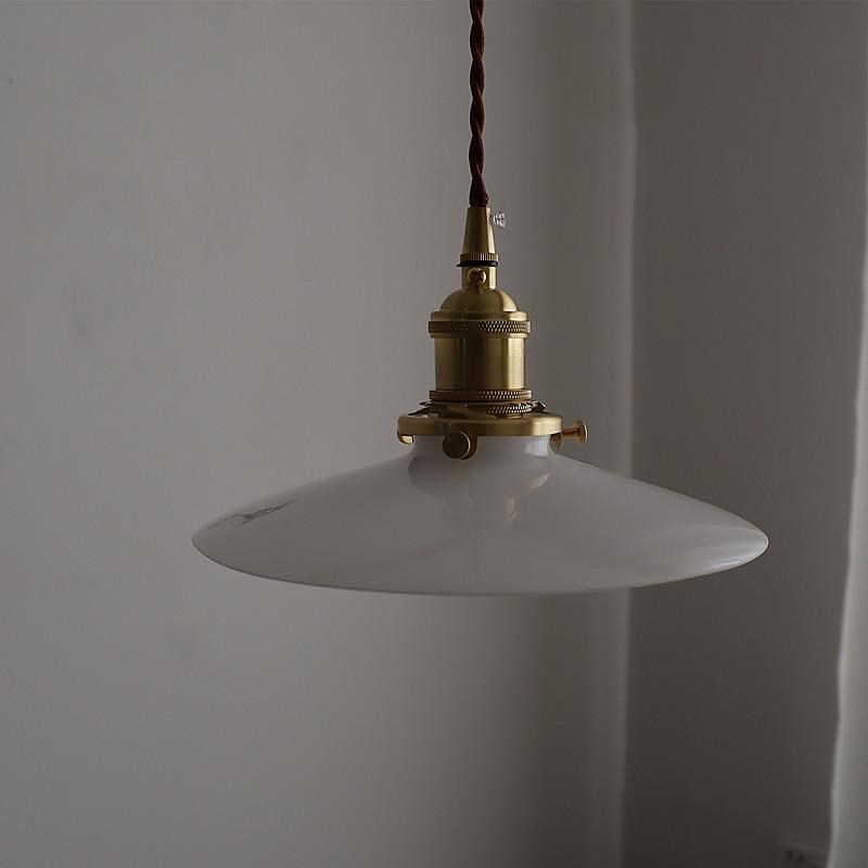 日式复古黄铜玻璃吊灯简约创意餐厅吧台卧室床头酒吧咖啡店氛围灯