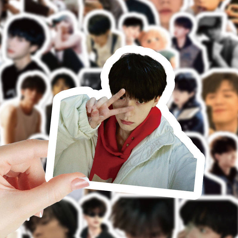 206张ins风高颜值周翊然明星贴纸周边装饰diy手机手账本防水贴画