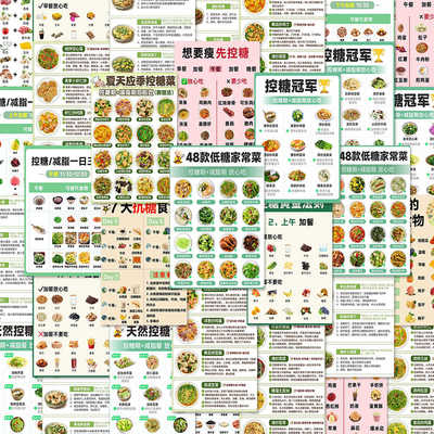 控糖减肥食谱贴纸防水