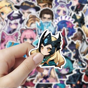 180张英雄联盟人物表情贴纸游戏二次元笔记本装饰手机手账diy贴纸