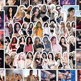 BLACKPINK世巡新图片贴纸Lisa金珍妮朴彩英金智秀演唱会防水贴画