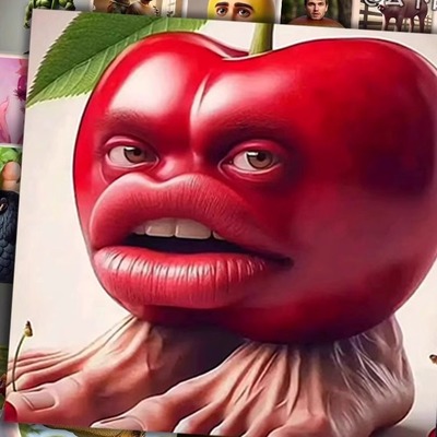 126张猎奇贴纸意味不明的照片表情包抽象变异桌面手账笔记本贴画